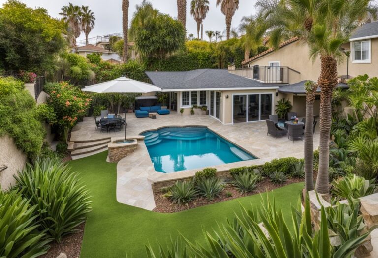 Backyard with pool in Reserve North Forster Ranch San Clemente, CA