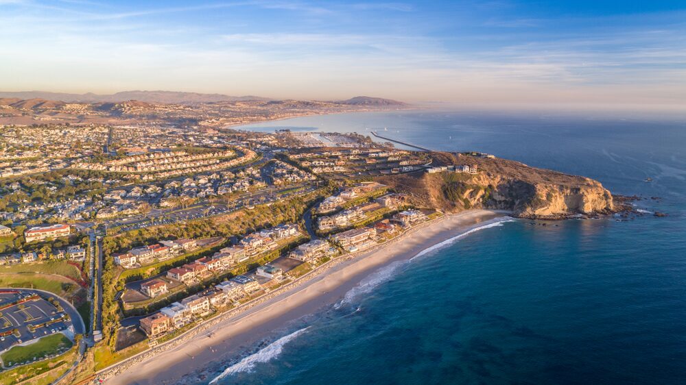 Dana Point harbor and headlands from the air