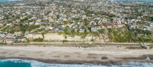 Aerial view of San Clemente, California coastline